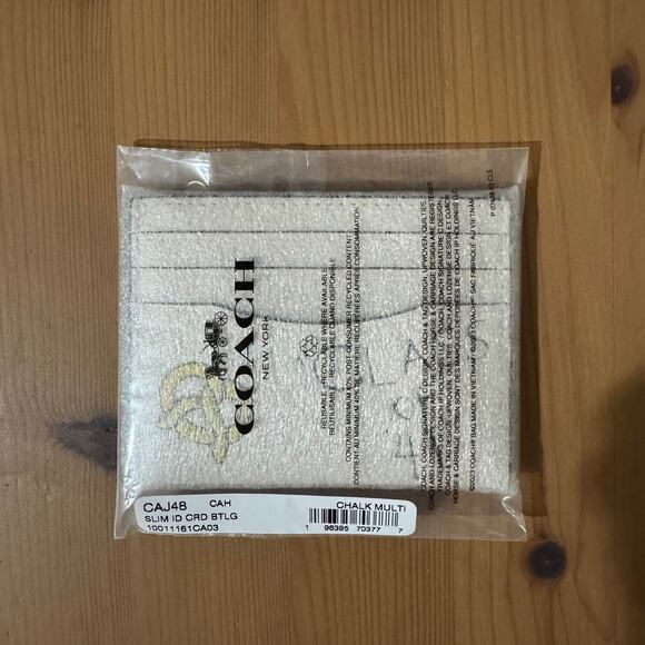 NWT ❤️ Coach Slim Id Card Case With Sketch Print - Picture 4 of 9